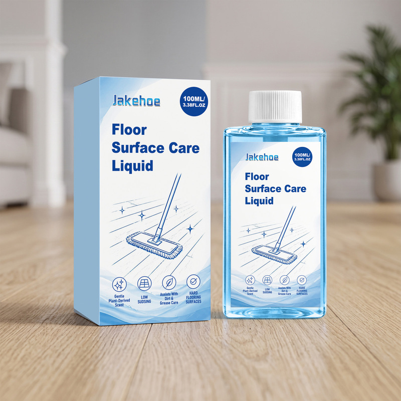 JAKEHOE Floor Care Solution Household Tile and Wood Floor Stain Remover and Shine Enhancer No-Rinse Floor Cleaning Liquid