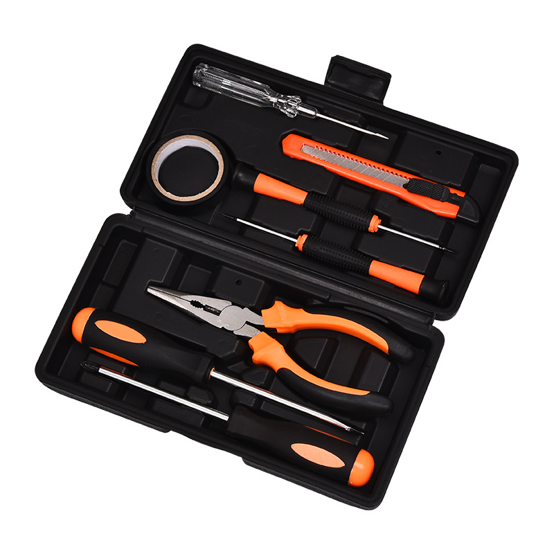 Juego combinado de 8 piezas de herramientas de hardware para el hogar, electricista multifuncional, mantenimiento manual de carpintería, conjunto completo de herramientas universales