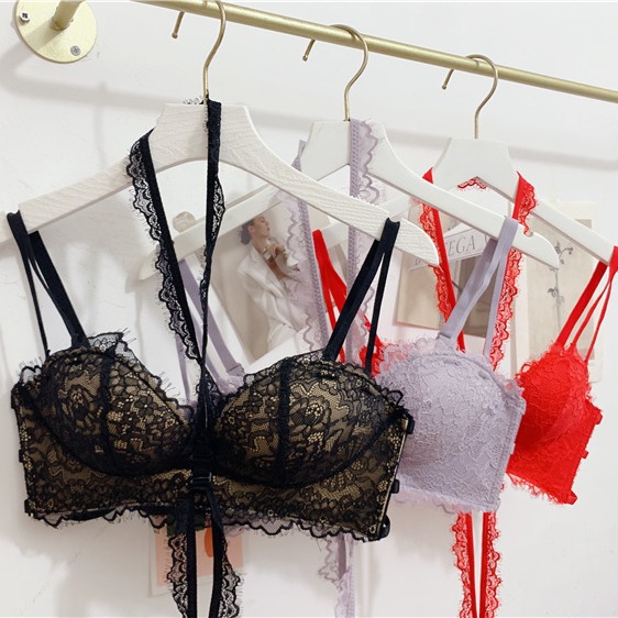 Damen Spitzen Bh Und Slip Set Mit Neckholder Und Verschluss_voghion.com