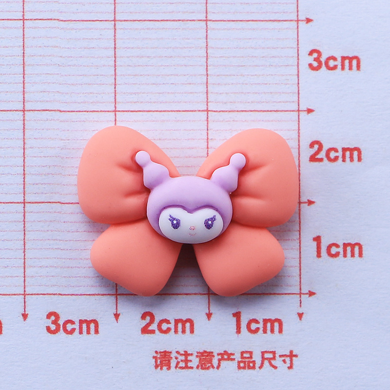 Negro y púrpura serie de dibujos animados paquete material DIY pegamento crema teléfono móvil Shell accesorios la joyería resina hecha a mano horquilla