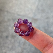 定制各种水晶跑环diy配件紫黄水晶粉晶水晶4mm6mm多尺寸圆珠跑环