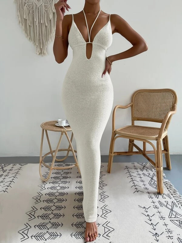 280g Weight Maxi Long Dress Dress Length Type Sleeveless Sleeve Length Sheath Dress Dresses Type Polyester Fabric Type Mid Waist Waist Line Outdoor, Daily, Beach Occasion Halter Neck Neckline Slim Fit Type Solid Color Pattern Summer Season Women's Gender Sexy Style Wholesale Women's Sexy Solid Color Outdoor Daily Beach Halter Neck Sleeveless Sheath Dress 9