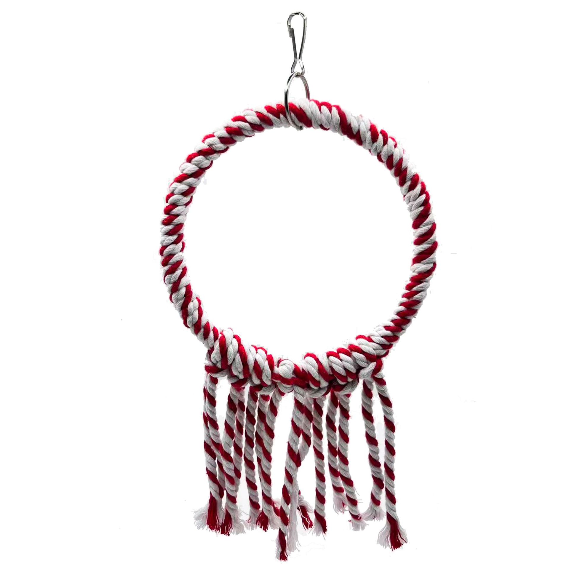 Tema navideño juguete para pájaros loro anillo anillo pájaro columpio mordisco trepador anillo colgante de pájaro jaula de pájaros colgante de decoración