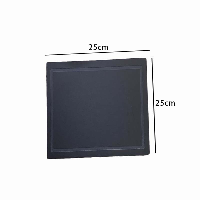 Japonés nuevo estilo ranurado Placa de pizarra placa Occidental cafetería creativa pizarra filete placa aislada roca placemat