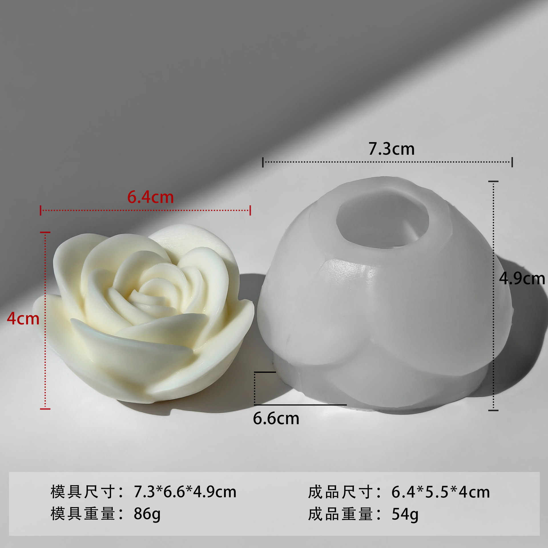 Jiahuimei flor aromaterapia vela molde de silicona DIY pétalo fragancia piedra hecha a mano jabón yeso epoxi herramienta abrasiva