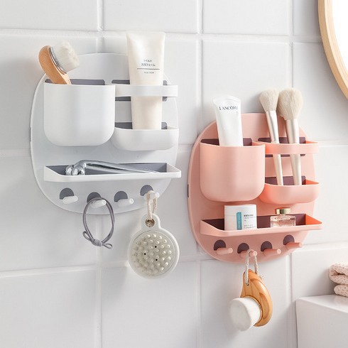 Wall Hanging Storage Box Punch-Free Bathroom Kitchen Cabinet Door Storage Rack Bathroom Storage Rack Wall Hanging Artifact