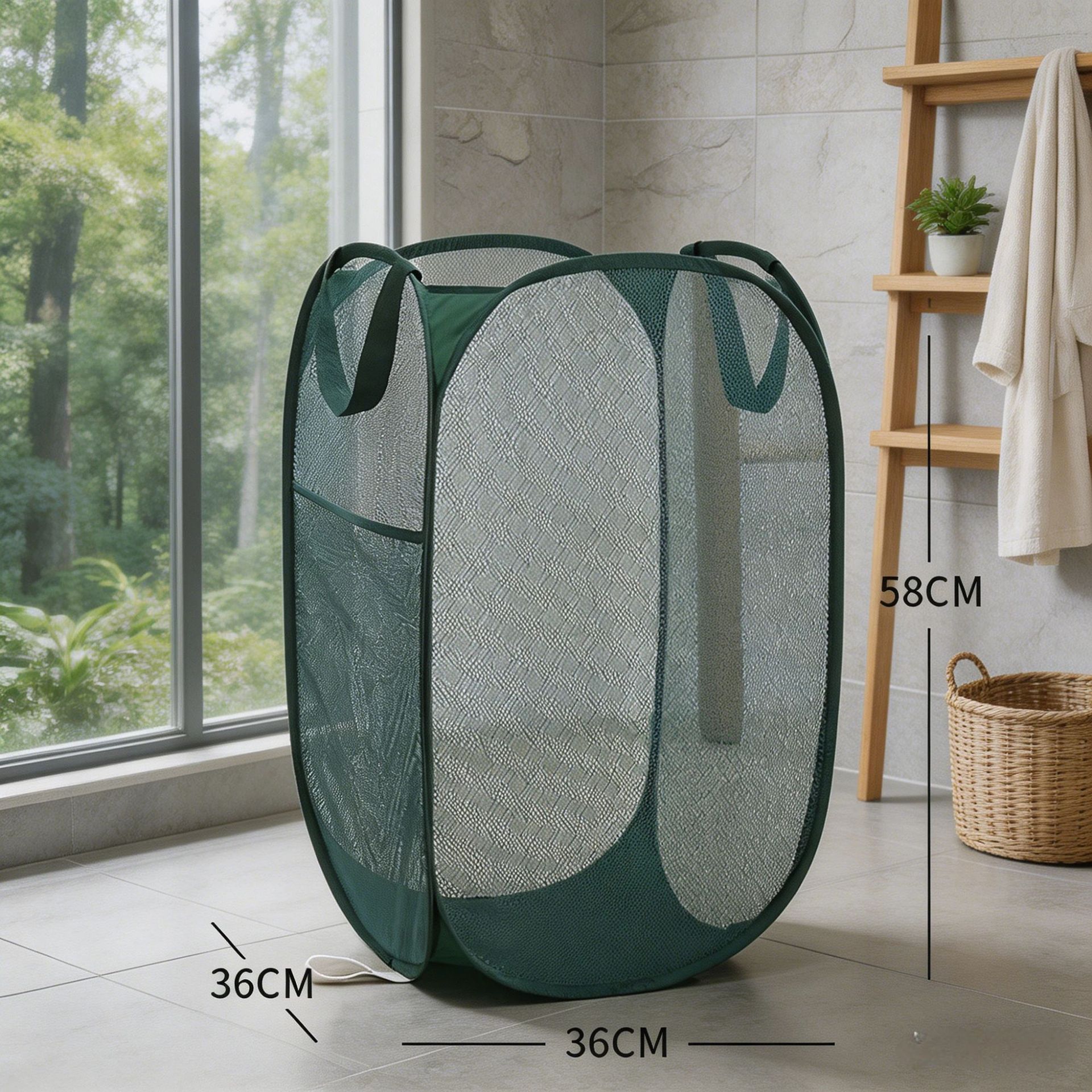 Cesta de lavandería plegable de Amazon, cesta de malla para ropa sucia, bolsa de almacenamiento portátil para ropa sucia, cesta de almacenamiento con ruedas