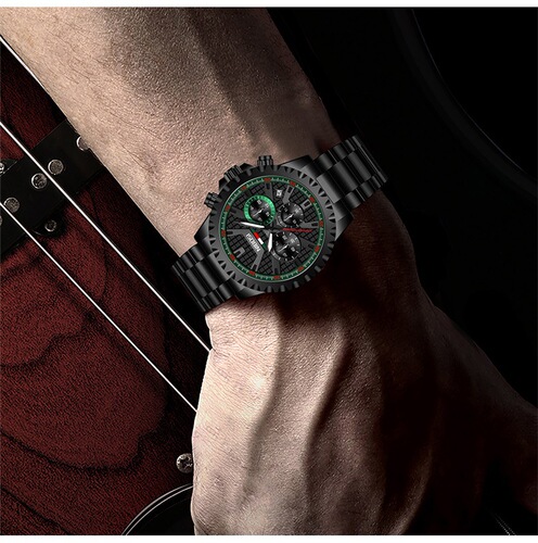 Convert Precision Steel Big Dial Men's Watch Deep Waterproof Quartz Watch Wholesale