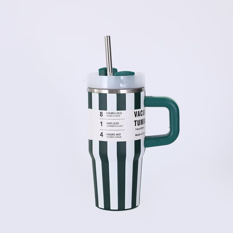 14oz40oz ストライプカーカップ 304 二層ステンレス鋼真空断熱カップ屋外ポータブルカーアイスカップ|undefined