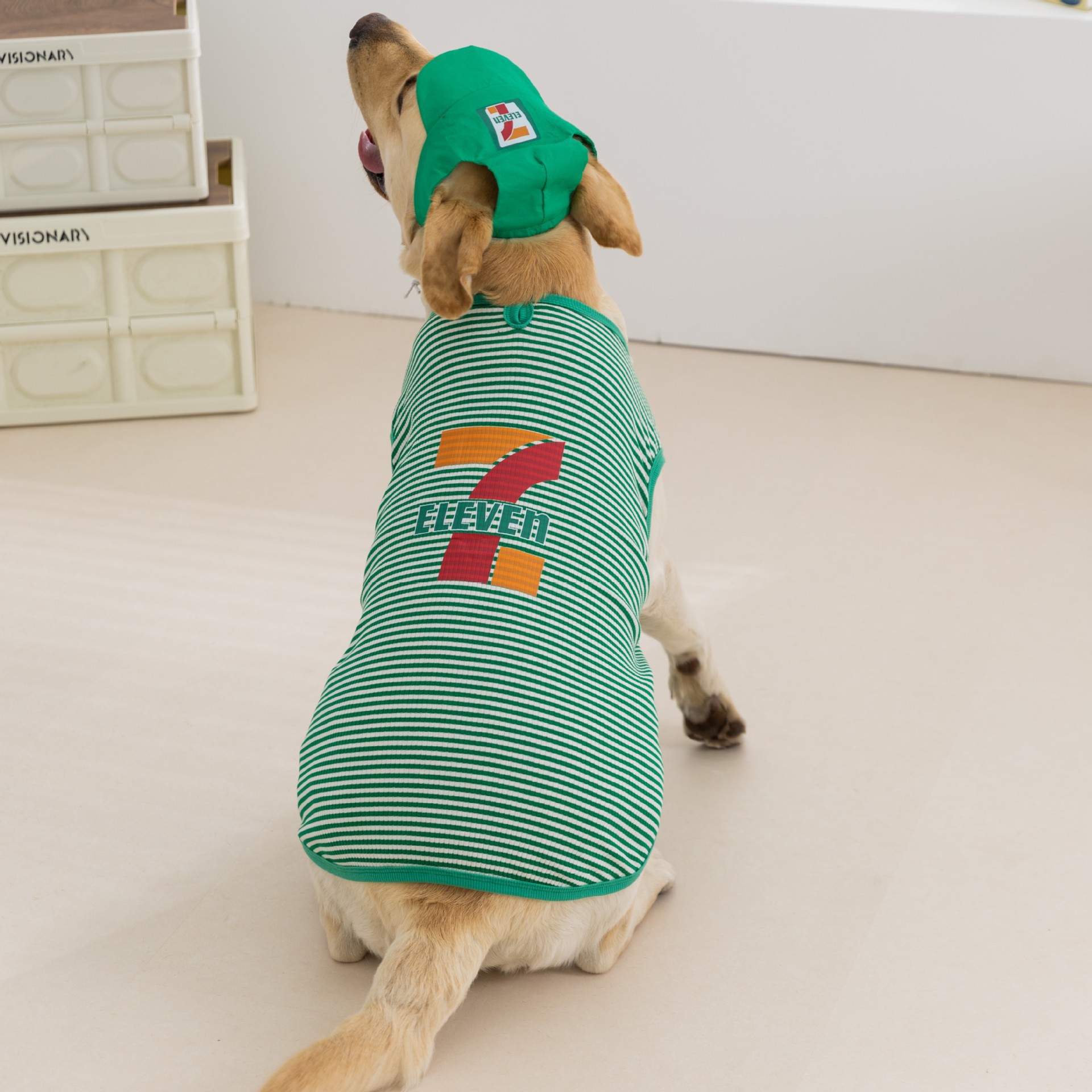 Perro Verano Perro mediano y grande Golden Retriever Chaleco a rayas Estilo delgado y transpirable Ropa para perros grandes Ropa para mascotas con capucha
