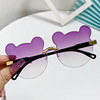 Trend children's fashionable cute sunglasses, cartoon glasses, with little bears
