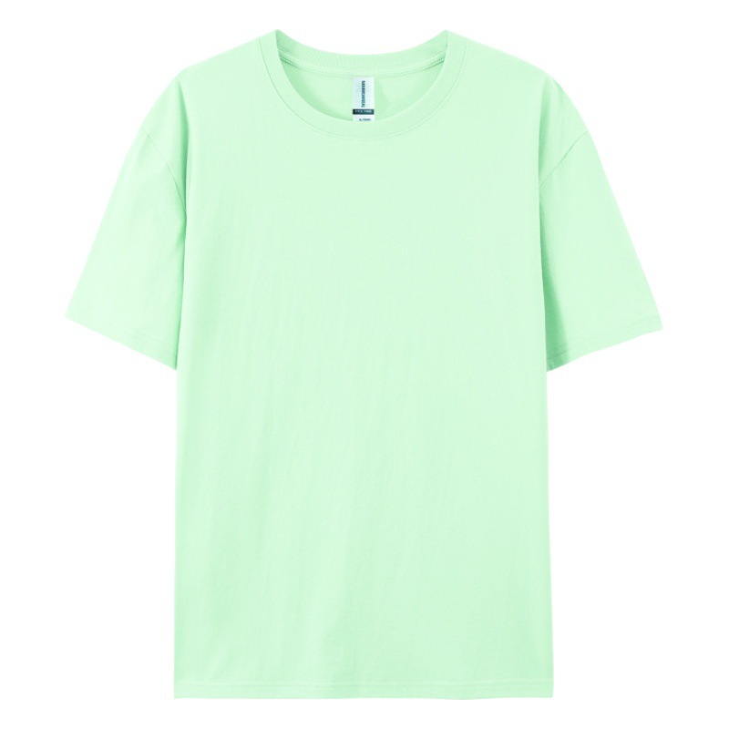 Guangzhou Cang 180g puro algodón costura lateral manga corta cuello redondo camiseta de los hombres de moda camisa de fondo camisa cultural impresión personalizada