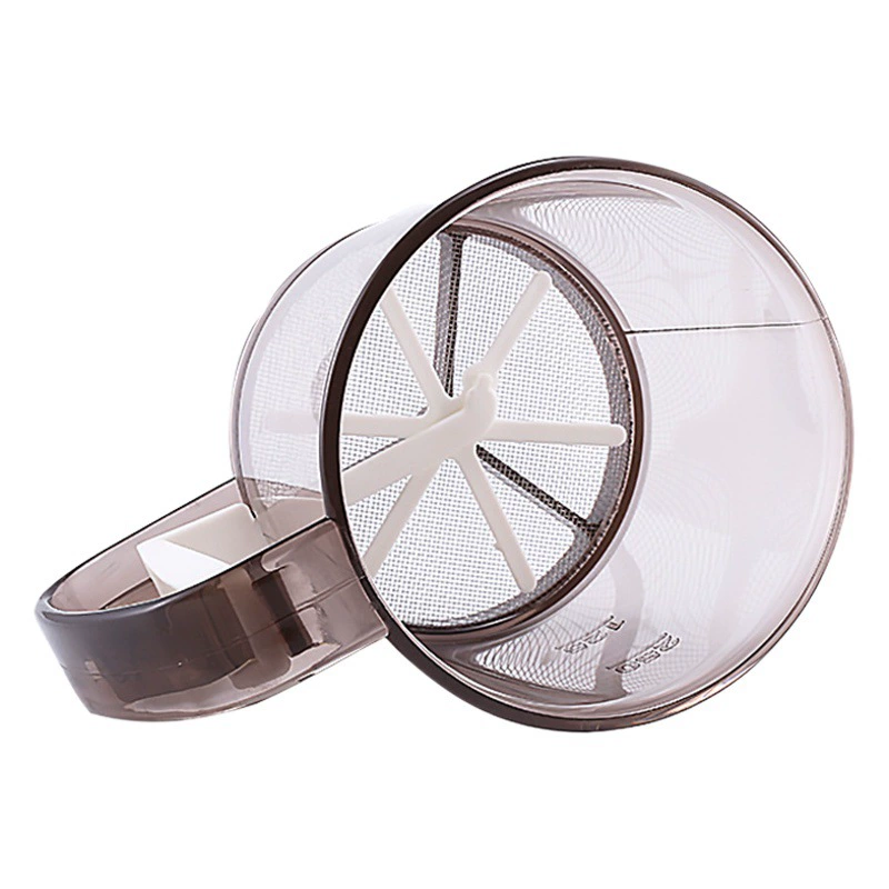 Пластиковые полуавтоматические ручные муки сито творческие кексы для выпечки ручного порошка сито чашки какао муки фильтр