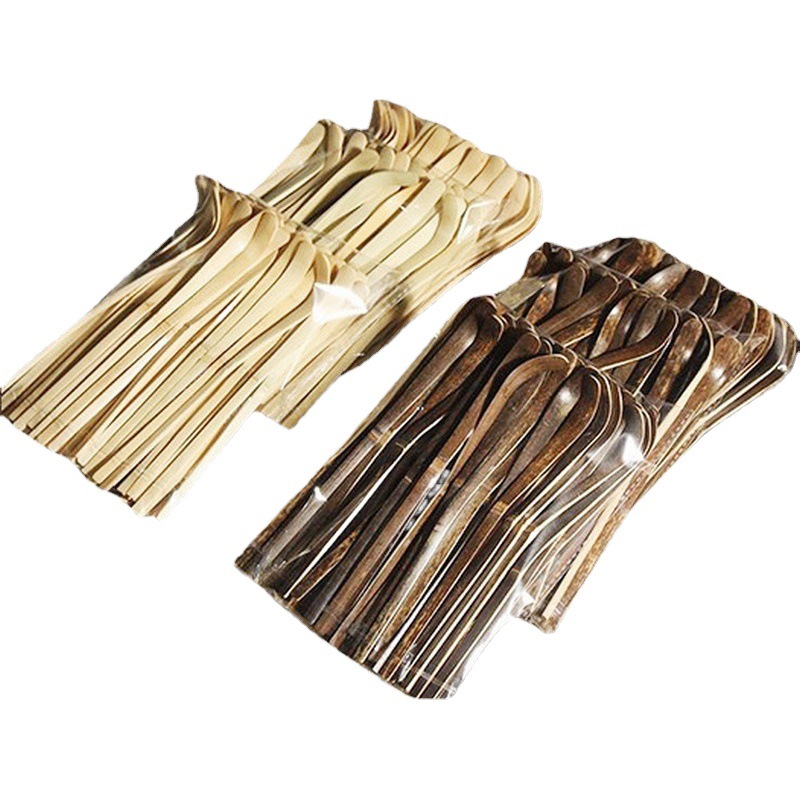 Té de bambú a la parrilla juego de té de bambú juego de té de Kung Fu accesorios ceremonia del té seis señores Púrpura ciruela de bambú concubina cucharadita de bambú arte del té juego de té