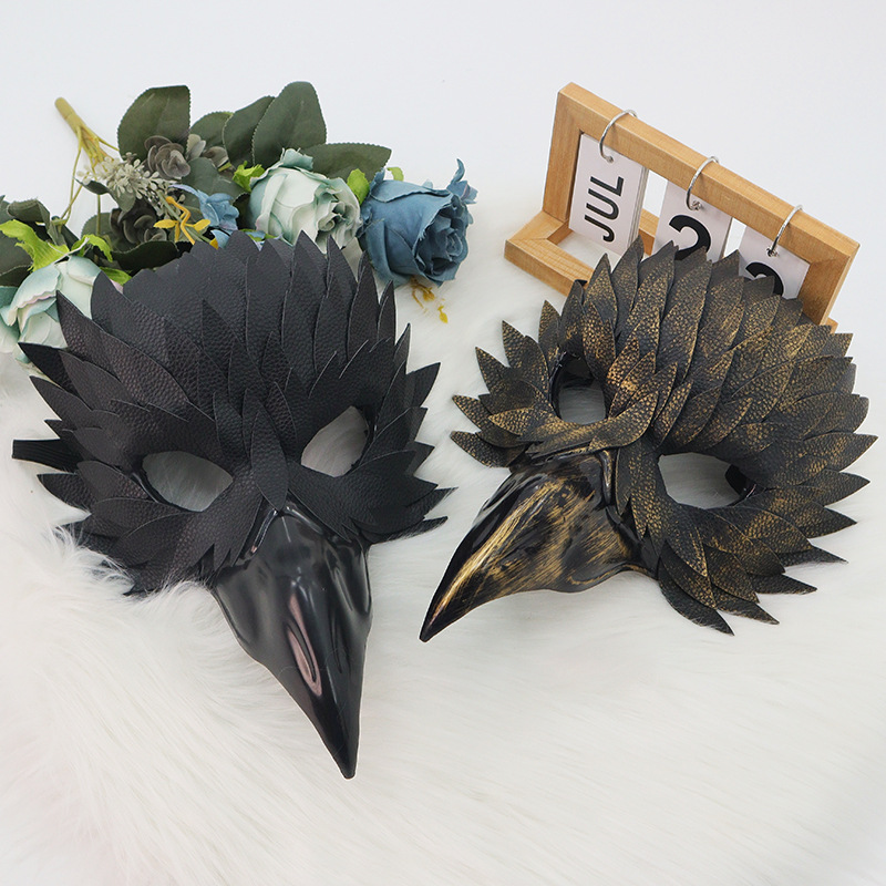 Halloween transfronterizo máscaras de plumas de águila fiesta fiesta de baile espectáculo de props fiesta máscaras de pascua