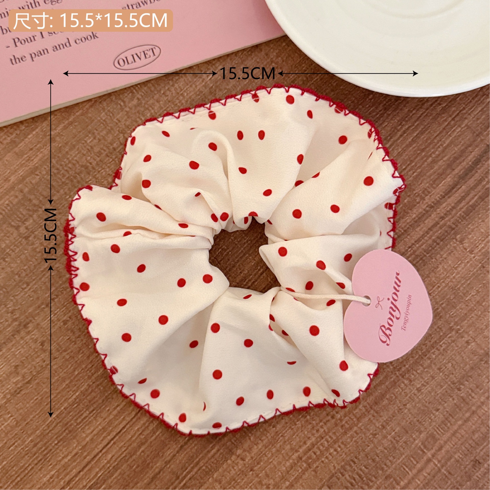 Estilo coreano de alta apariencia de encaje de intestino grueso banda de pelo accesorios para el cabello cuerda de pelo de corazón de niña de todo fósforo pequeño Qing nuevo tocado de cola de caballo de gran altura al por mayor