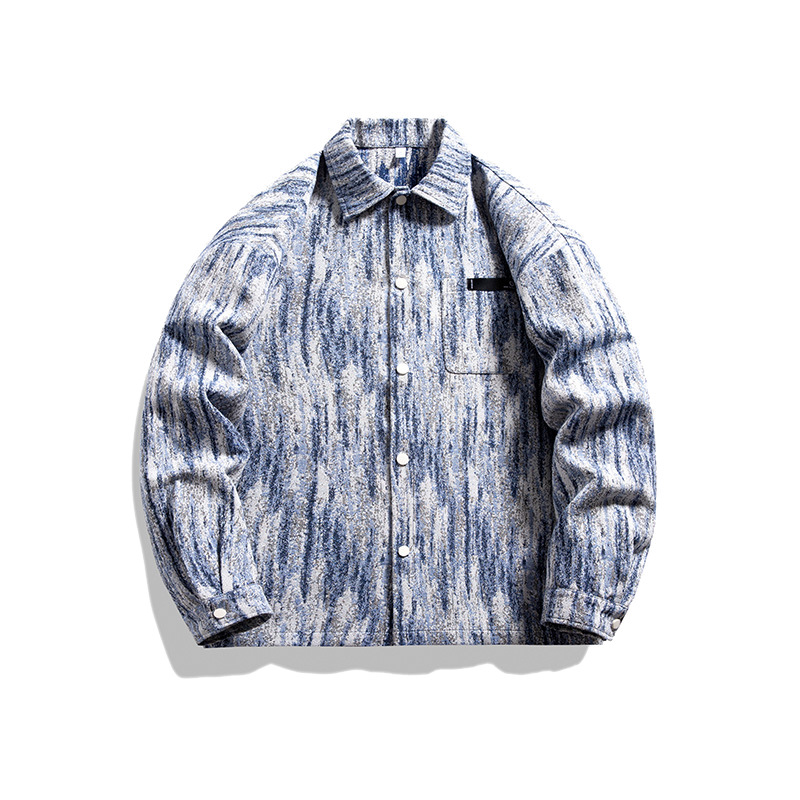 Men's Clothing jacket for men autumn trendy brand cool vibe woolen plaid jacket high end men's clothing_voghion.com