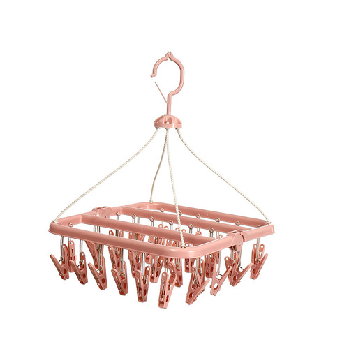 Rotating Magic Bra Rack Multifunctional Children's Folding Multi-Port Hanger Indoor Wardrobe Drying Hanging Rack