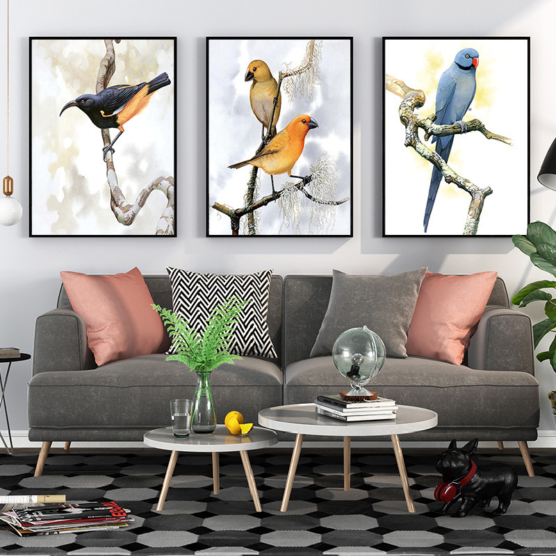 Various Watercolor Birds Figure Nordic ins Style High Definition Spray Painting Hotel Home Decoration Painting Office Hanging Painting Various Watercolor Birds Figure Nordic ins Style High Definition Spray Painting Hotel Home Decoration Painting Office Hanging Painting