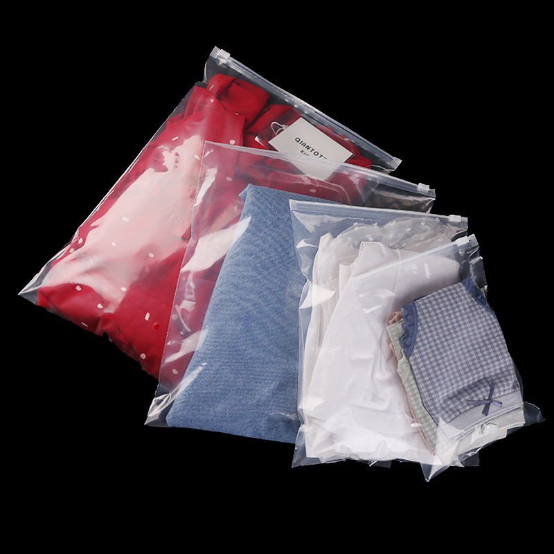 eva磨砂拉鏈袋 透明塑料袋 襪子服裝包裝袋 pe袋子衣服自封袋