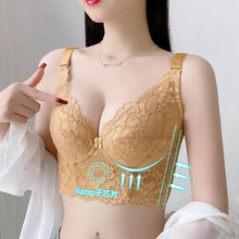 文胸夏季薄款内衣大胸显小七排扣矫正副乳外扩下垂调整型透气