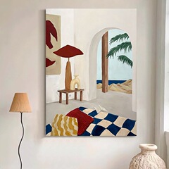 马蒂斯艺术派中古风挂画抽象派小众装饰画空间艺术感现代油画