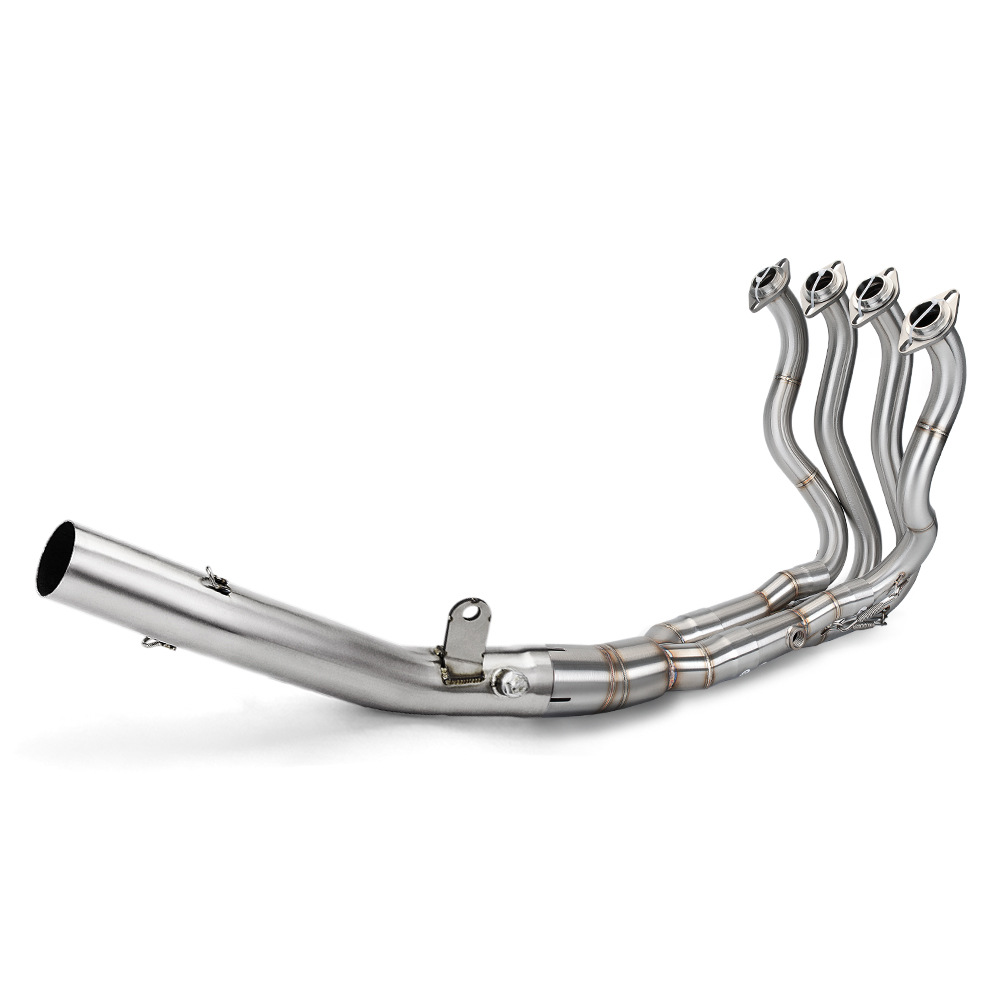 Suitable for Motorcycle Zx6R Stainless Steel Front and Middle Exhaust Pipe Modified Middle Section to Connect to the Original Exhaust