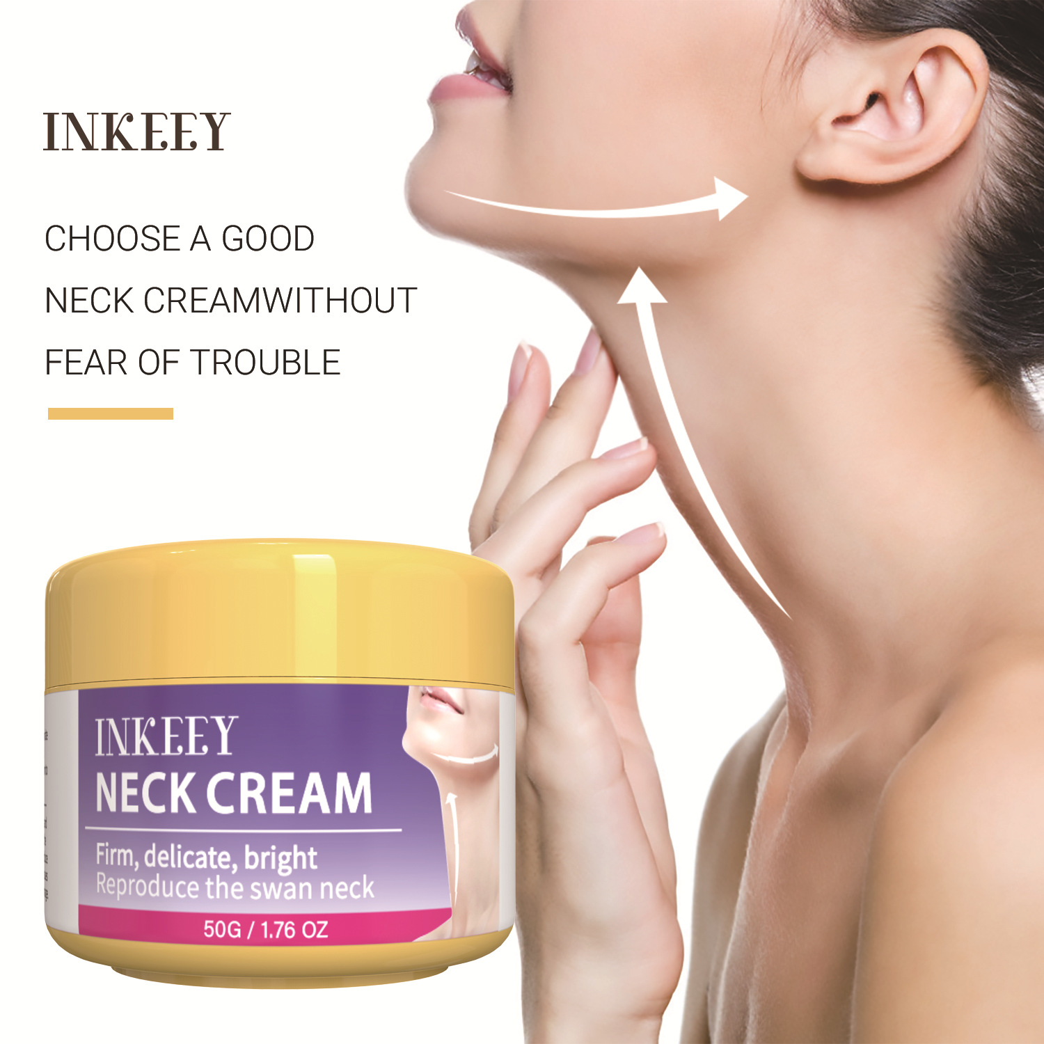 Cross-border foreign trade neck cream 50g firming anti-wrinkle neck lotion fades fine lines neck care factory