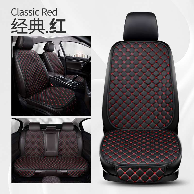 Cushion Universal, Universal Seat cushion, seat cover - four-point-star-black-red-seven-piece-set
