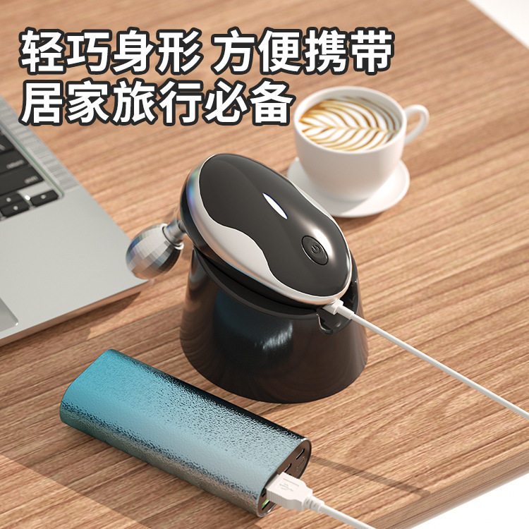 越境電動美容器 ダブルローラー フェイシャルリフティング導入器 家庭用ワイヤレスミニ充電式マッサージ器|undefined