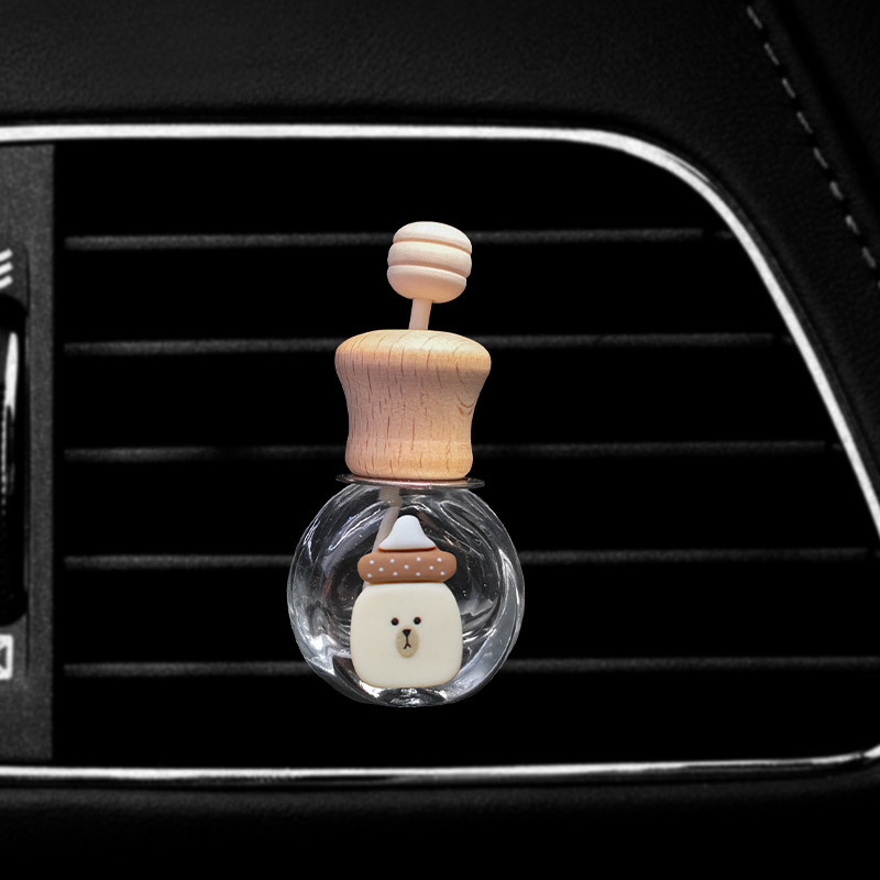 Botella de perfume de salida de aire de cartón de leche roja en línea creativa adorable adornos de perfume de automóvil accesorios de automóvil