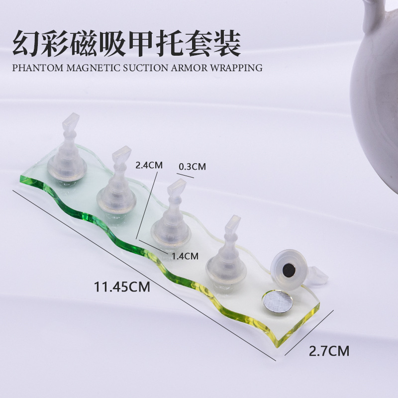 Manicura nacarado pieza de ajedrez práctica asiento color mágico titular de uñas color degradado imán base soporte de exhibición Trabajo Práctica soporte