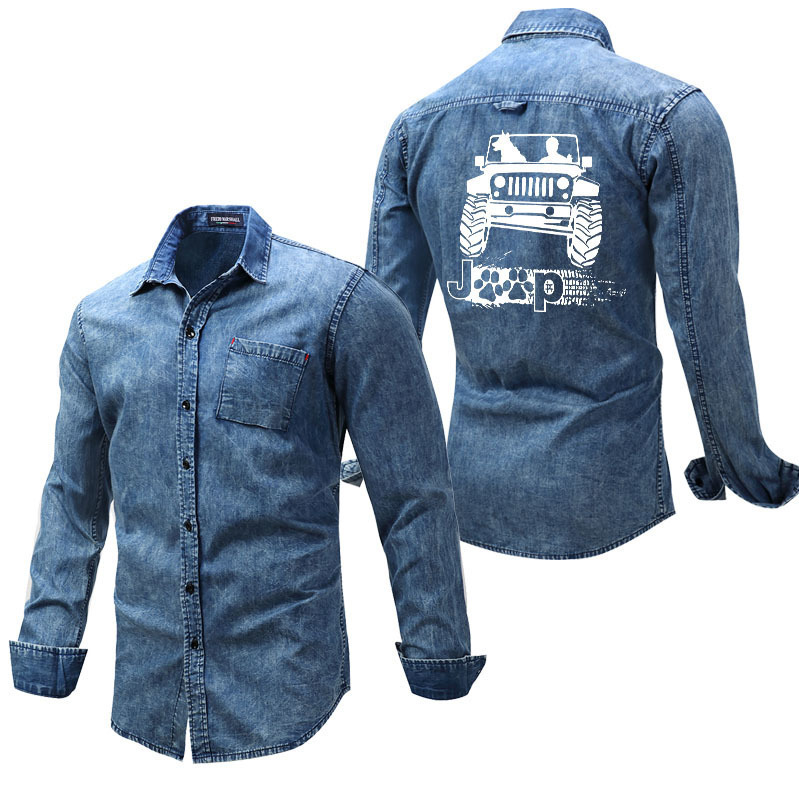 Men's Denim Shirt Short-sleeved 2022 New Cross-border Special for Bust 138 Increase Standard American Size Fat Guy Men's Denim Shirt Short-sleeved 2022 New Cross-border Special for Bust 138 Increase Standard American Size Fat Guy