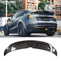 Подходит для Tesla Model Y полого углеродного волокна фиксированный спойлер с ветровым хвостом детали модификации объемного звучания