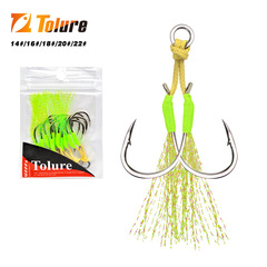 New UV Nanou Sea Fishing Slow Jigging Iron Plate Single/Double Hook UV Line Glow-in-the-Dark Hook Tying