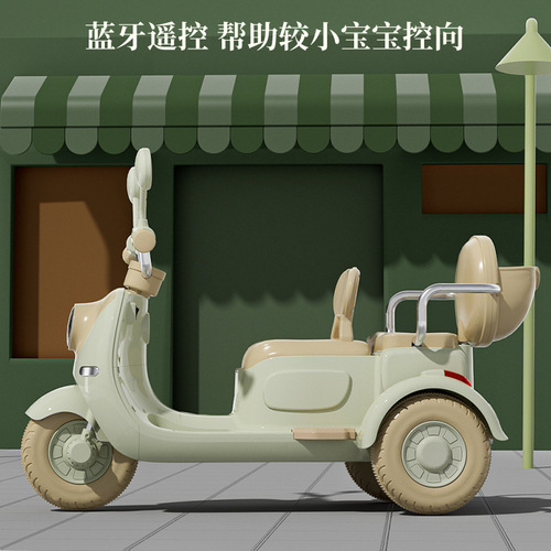Children's Electric Three-Wheeled Motorcycle Directly from Manufacturer for Both Boys and Girls, Dual-Sitting, Rechargeable Toy Car