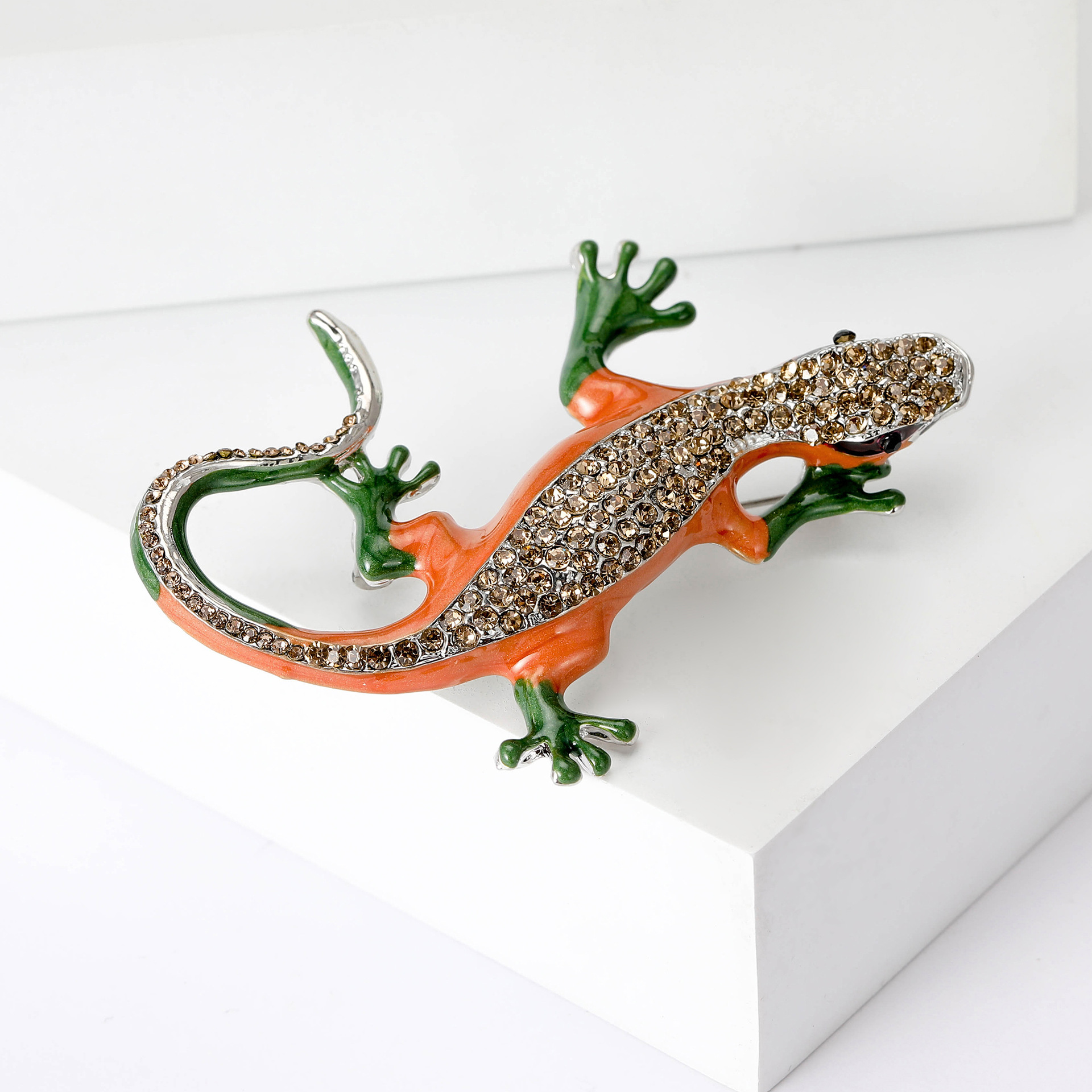 Retro Lizard Alloy Enamel Women's Brooches display picture 6