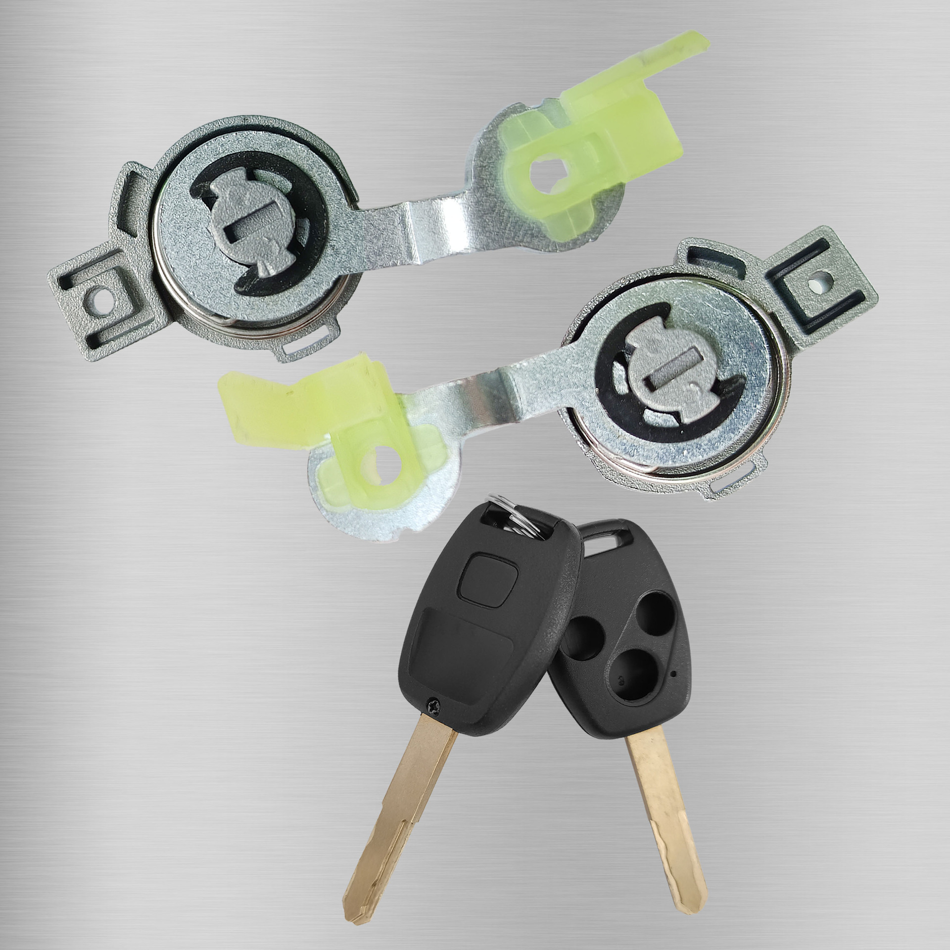 Aplicable a Honda CRV cilindro de cerradura CRV Civic cilindro de cerradura de puerta izquierda y derecha placa recta 3 llaves 3 llaves accesorios de automóviles