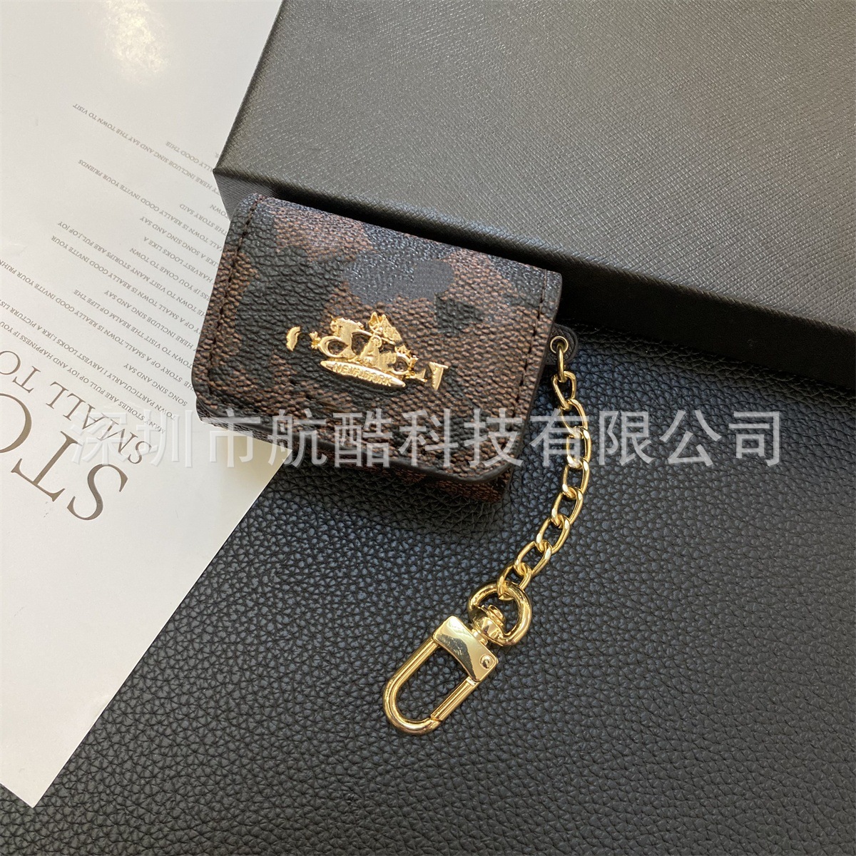 Transfronterizo 2025 nueva billetera corta billetera pequeña bolsos de auriculares multifuncionales bolsos colgados en línea 3D