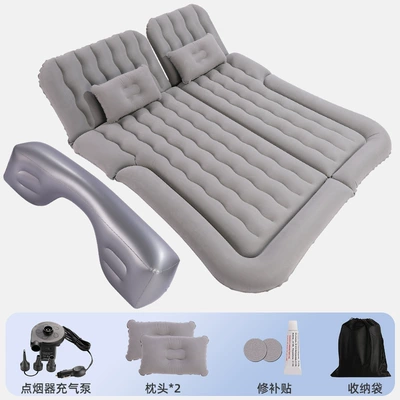 Air Cushion Bed Car Self-driving: Vehicle-mounted inflatable bed - rear-seat-of-suv-gray-trunk-with-long-pier