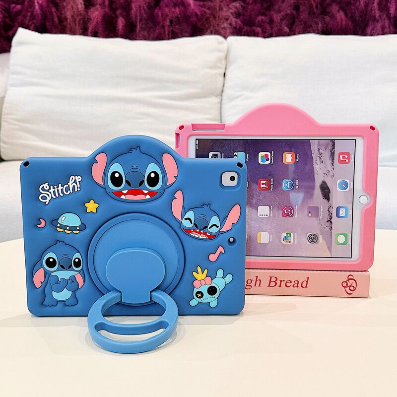 Stitch Tablet Case Is Suitable for Apple Ipad11Inch2024/2025 Blue and Pink Two Colors 360 ° Rotating Stand Stitch Tablet Case Is Suitable for Apple Ipad11Inch2024/2025 Blue and Pink Two Colors 360 ° Rotating Stand