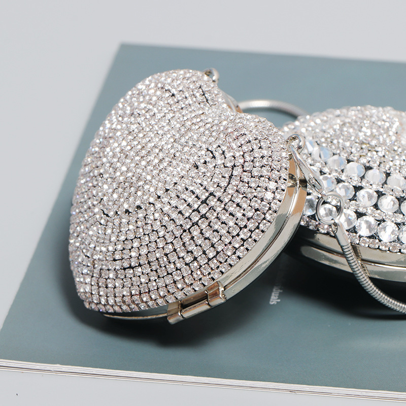 86g Weight Magnetic Buckle Closure Type Chain Strap Type Evening Bag Bags Type Casual, Party Occasion Acrylic Material Solid Color Pattern All Seasons Season Women's Gender Diamond Design Streetwear Style Heart-shaped, Square Shape Acrylic Solid Color Heart-shaped Square Evening Bags 14