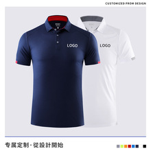 跨境夏装商务polo衫印制logo工作服短袖速干t恤户外高尔夫运动衫