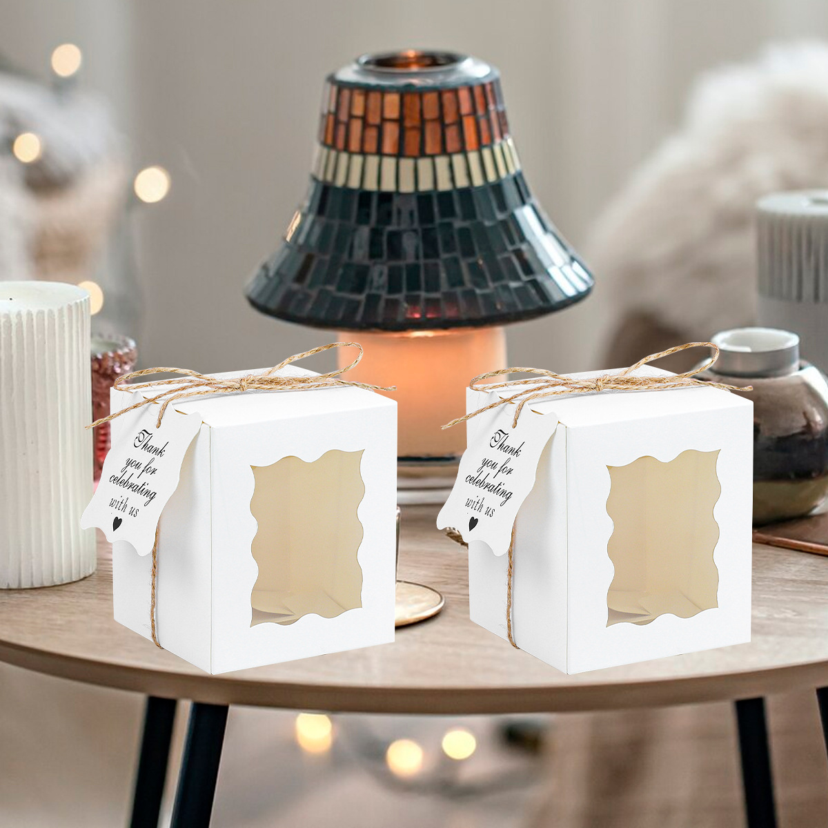 黑色开窗纸盒饼干蛋糕盒白色马克杯包装纸盒雪花酥蜂蜜包装盒空盒