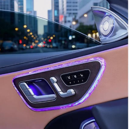 Aplicable a Mercedes-Benz E-Class C260LGLC300LS-Class EQE puerta de luz de atmósfera luz de lectura marco de luz para la cubierta de modificación image 5