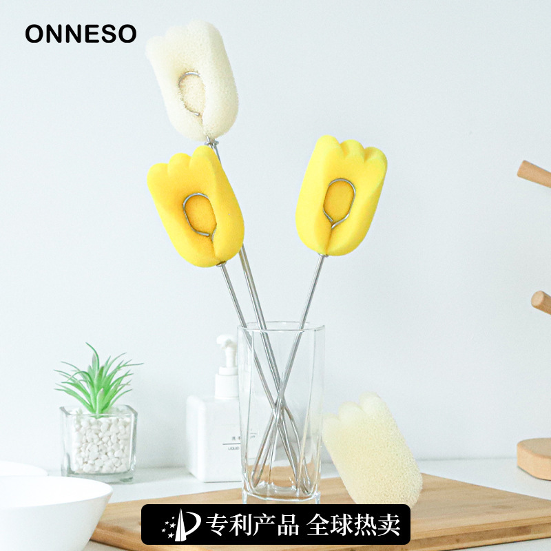 Stainless Steel Cup Brush Kitchen Household Long Handle Sponge Cup Brush No Dead Angle Cleaning Thickened No Oil Washing Cup Special Stainless Steel Cup Brush Kitchen Household Long Handle Sponge Cup Brush No Dead Angle Cleaning Thickened No Oil Washing Cup Special
