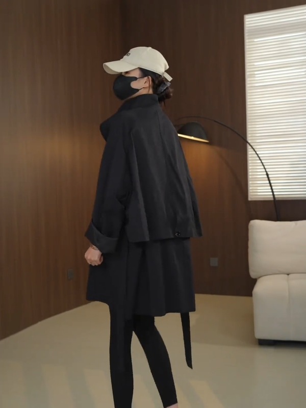 高级感立领风衣女中长款2025春秋新款韩版宽松休闲百搭大衣外套女|undefined