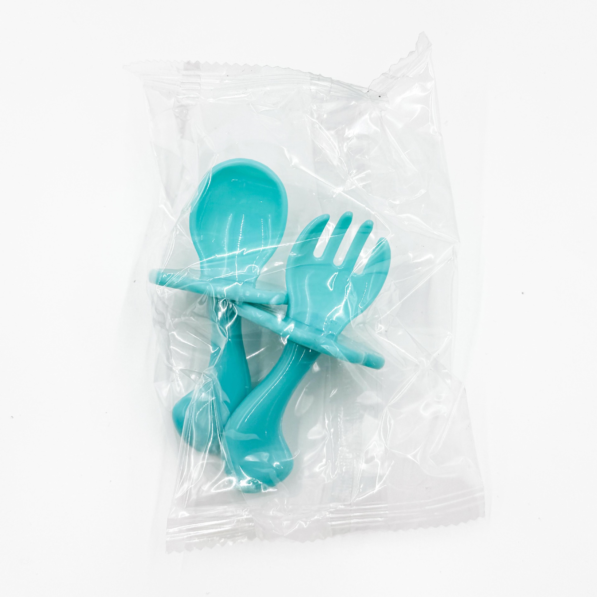 Bebé bebé mango corto nube cuchara tenedor bebé comiendo entrenamiento cuchara tenedor traje anti-estrangulamiento cuchara niños vajilla