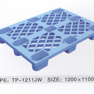 厂家生产批发塑料托盘 1211四面进叉塑料网格九脚型垫货托盘
