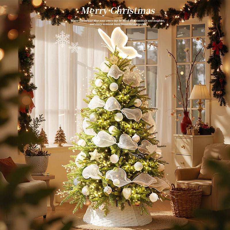 Nuevo cross-border hogar sala de estar blanco arco cifrado árbol de Navidad gran DIY decoración de Navidad